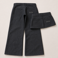 Charcoal Washed wide-leg Jeans